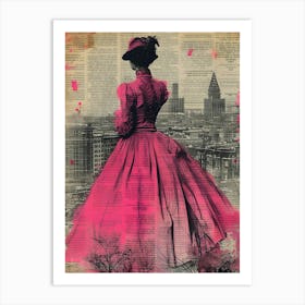 Lady In Pink 6 Art Print