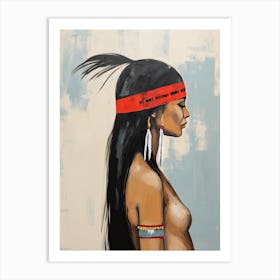 Indian\Native American Woman | Boho print Art Print