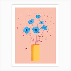 Poppies In A Vase 1 Art Print