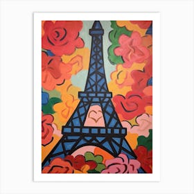 Eiffel Tower Paris France Henri Matisse Style 12 Art Print