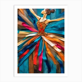 Swirls of Ribbons Ballerina Style  Art Print