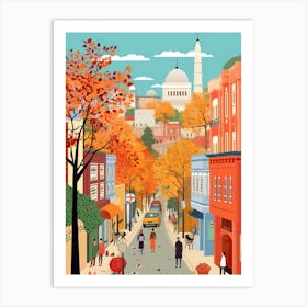 Ankara In Autumn Fall Travel Art 3 Art Print