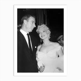 American Baseball Player Joe Dimaggio And His Ex Wife Marilyn Monroe Art Print