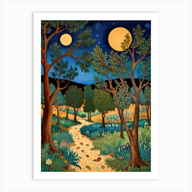 william morris Path To The Moon 1 Art Print