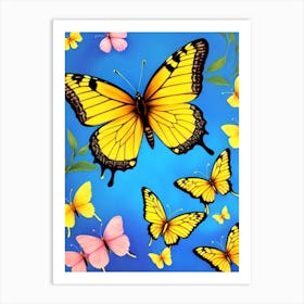 Butterflies In The Sky 8 Art Print