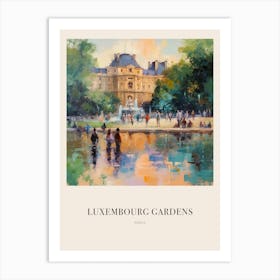 Luxembourg Gardens Paris Vintage Cezanne Inspired Poster Art Print