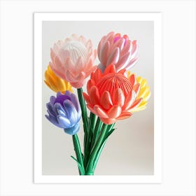 Dreamy Inflatable Flowers Protea 3 Art Print