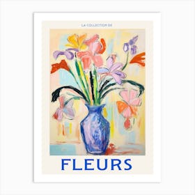 French Flower Poster Iris Art Print