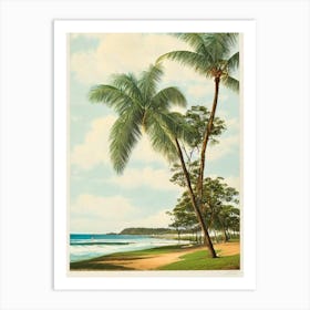 Fingal Head Beach Australia Vintage Art Print