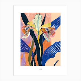 Colourful Flower Illustration Poster Iris 8 Art Print