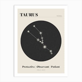 Astrology Constellation - Taurus Art Print