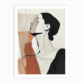 Woman'S Face, Minimalism Art Print