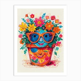 Flower Pot Canvas Print Art Print