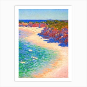 Plage Des Graniers Saint Tropez France Monet Style Art Print