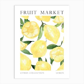 Lemon Fruit Market Art Print