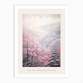 Dreamy Winter National Park Poster  Great Smoky Mountains Nationial Park United States 1 Art Print