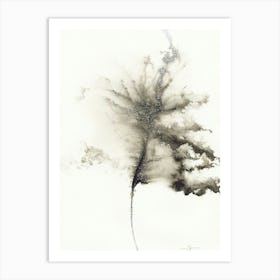 Abstract Leaf in India Ink Painting Art Print