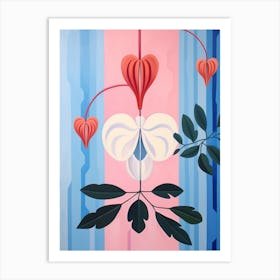 Bleeding Heart Dicentra 2 Hilma Af Klint Inspired Pastel Flower Painting Art Print