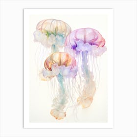 Turritopsis Dohrnii Importal Jellyfish Watercolour 9 Art Print