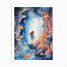 Absolute Reality V16 Dreamlike Underwater Adventure Watercolor 2 Art Print