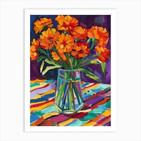 Oranges In A Vase 7 Art Print