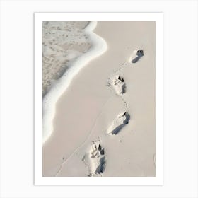 Footprints In The Sand 1 Art Print