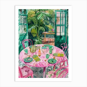 Tropical Dining Room Art Print