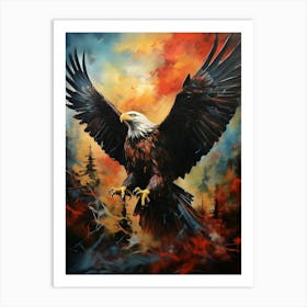 Eagle In Flight Art Print