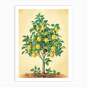 Lemon Tree Storybook Illustration 2 Art Print