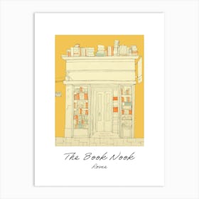 Rome The Book Nook Pastel Colours 1 Poster Art Print