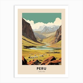 Lares Trek Peru 1 Vintage Hiking Travel Poster Art Print