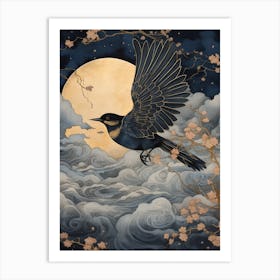 Bluebird Gold Detail Painting Art Print