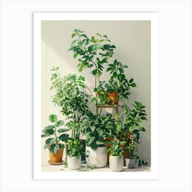 Potted Plants Art Print