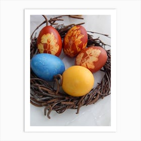 Easter Eggs In A Nest 15 Art Print