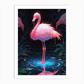 Pink Flamingos 3 Art Print