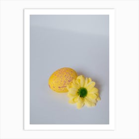 Easter Egg And Flower Art Print