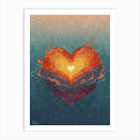 Heart Of Fire 67 Art Print