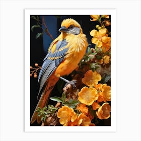 Bird Perched On A Branch 1 Art Print