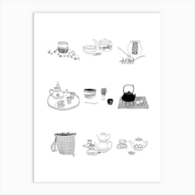 Nine Tea Cultures Art Print