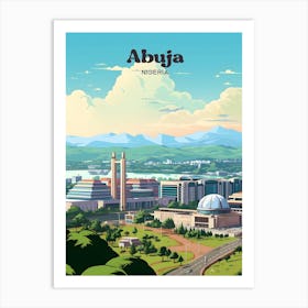 Abuja Nigeria Cityscape Travel Art Illustration Art Print