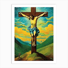 Jesus On The Cross 6 Art Print