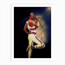 Freddie Mercury Queen In Style Dots Art Print