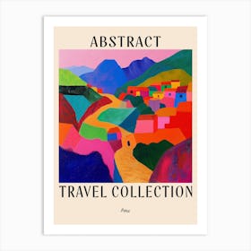Abstract Travel Collection Poster Peru 2 Art Print