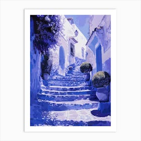 Blue Stairs Art Print