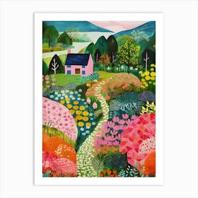 Flower Garden Colorful Art Print