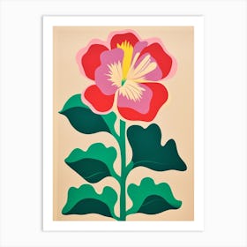 Cut Out Style Flower Art Amaryllis Art Print