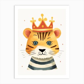 Little Tiger 3 Wearing A Crown Art Print