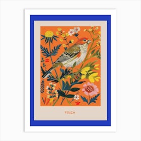 Spring Birds Poster Finch 1 Art Print