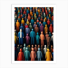 Crowd Of People 4 Art Print