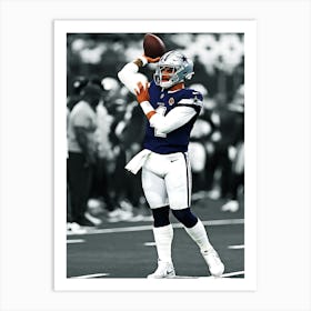 Dak Prescott Of The Dallas Cowboys Art Print